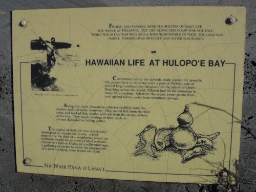 One of Eight Interpretive Signs Throughout the Kapihaʻa Village Site